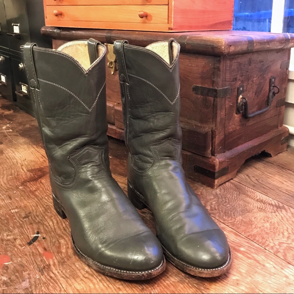 Justin roper gray roper western cowboy boots
